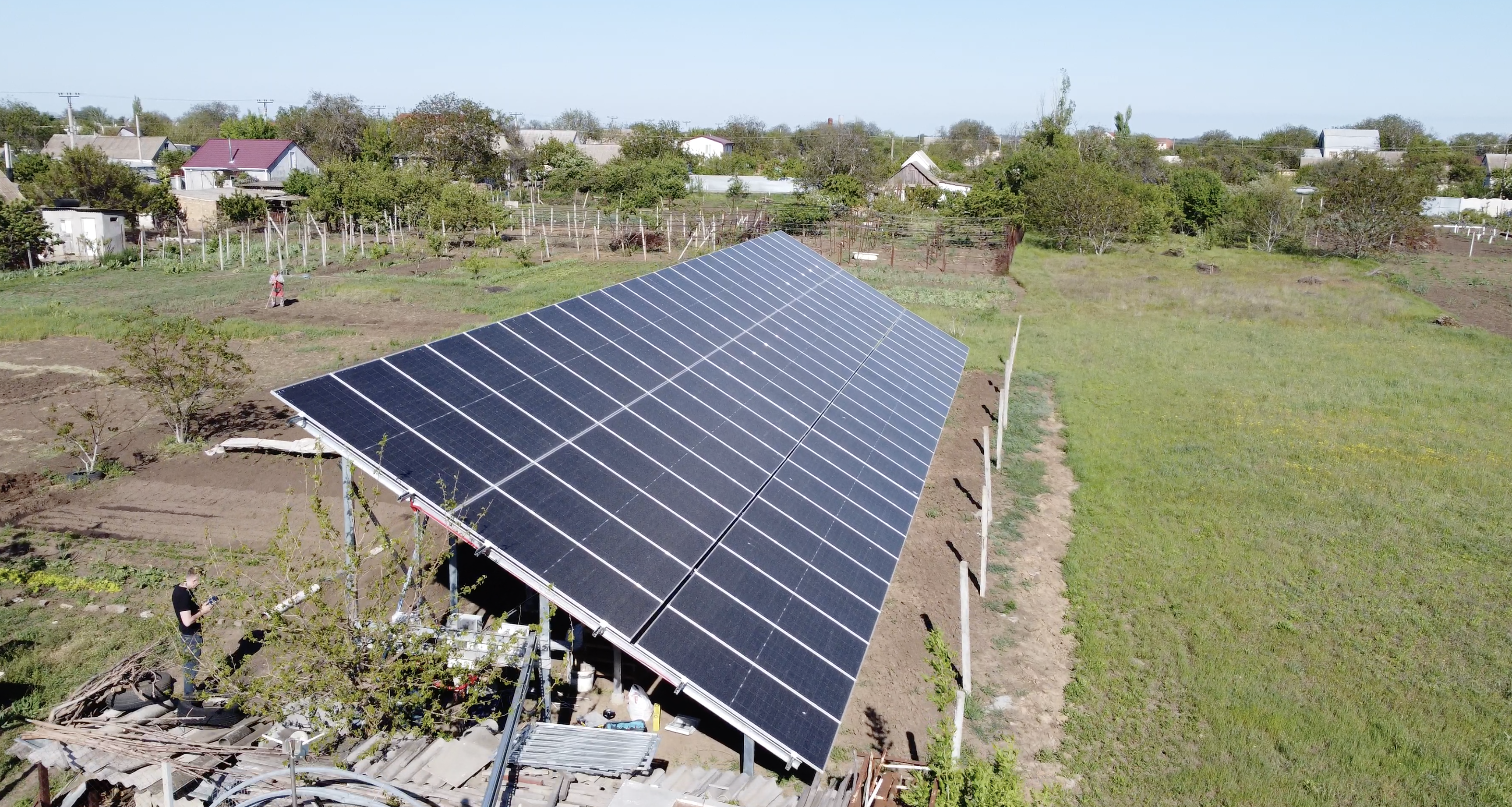 Сетевая солнечная станция под зеленый тариф, наземная конструкция, Николаев 