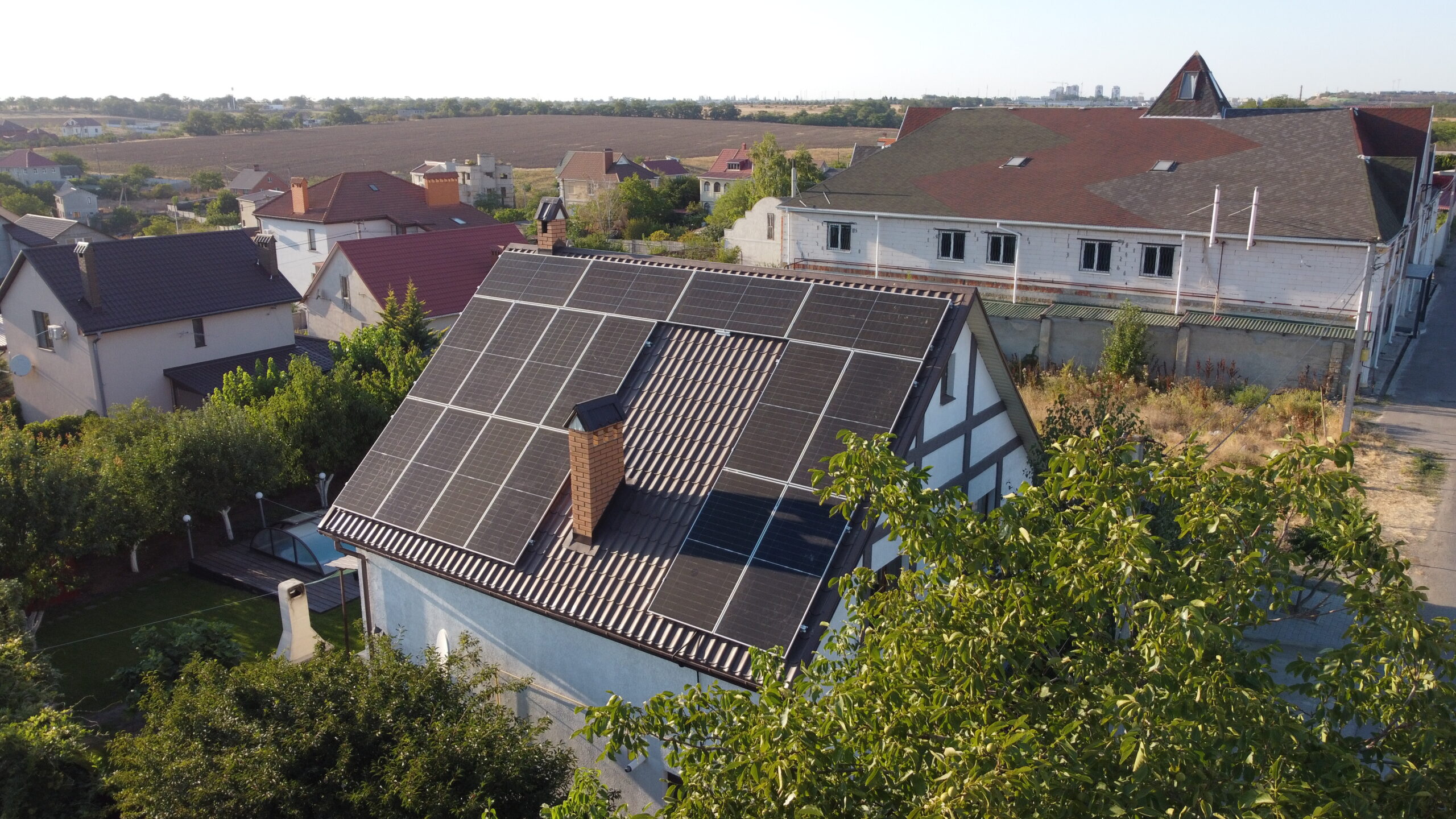 Гибридная солнечная станция для дома. Авангард, Одесская область